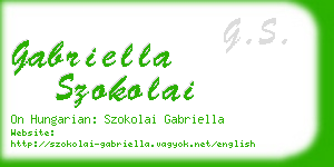 gabriella szokolai business card